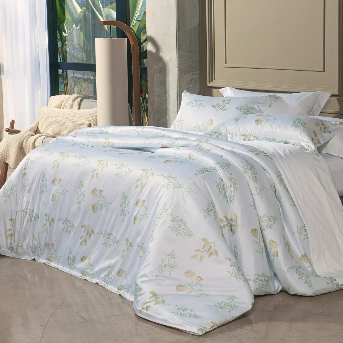 KIT DUVET SUPER KING  ESTAMPADO DOLCE VITTA 03 PEÇAS - 400 FIOS EGIPCIOS