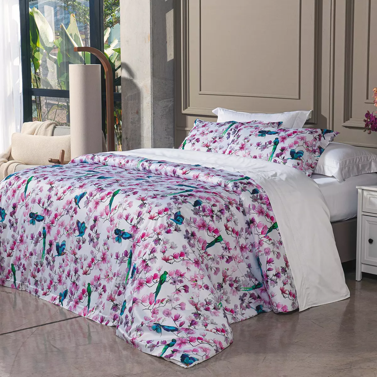 KIT DUVET SUPER KING  ESTAMPADO DOLCE VITTA 03 PEÇAS - 400 FIOS EGIPCIOS foto adicional 2