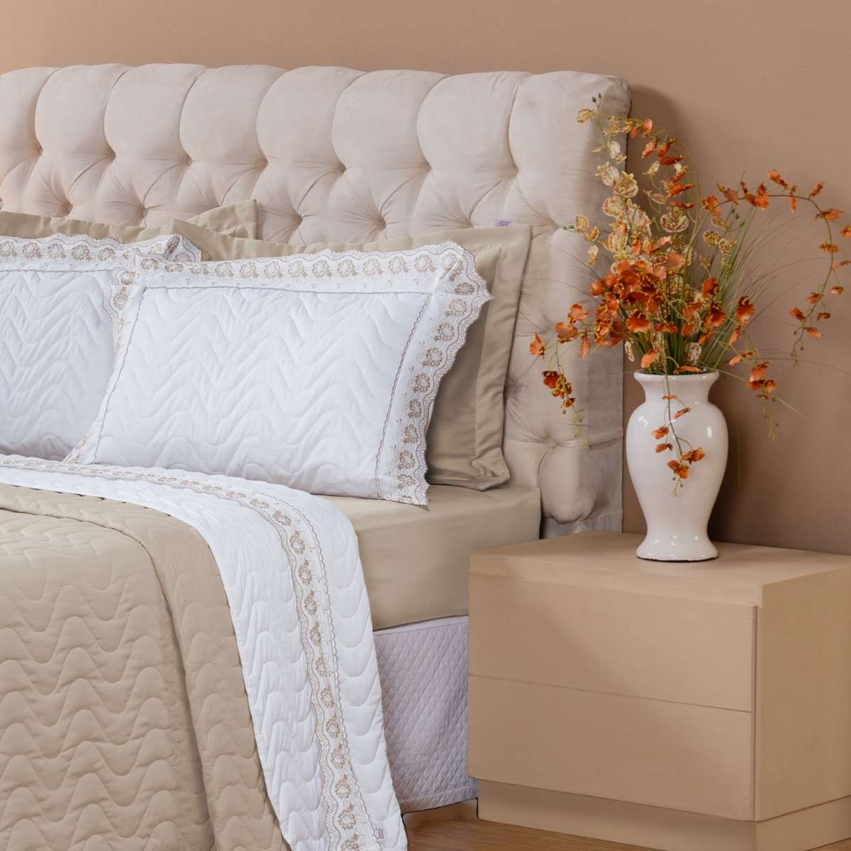 COBRE LEITO CASAL SUBLIME 3 PEÇAS - BORDADO- 200 FIOS foto adicional 10