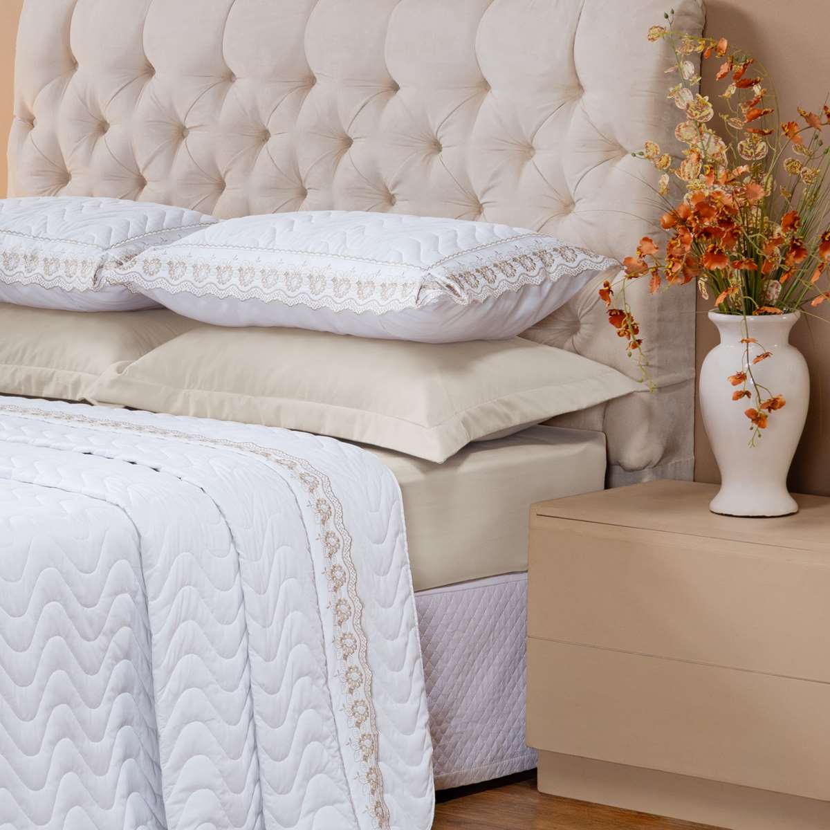 COBRE LEITO KING SUBLIME 3 PEÇAS - BORDADO - 200 FIOS foto adicional 10