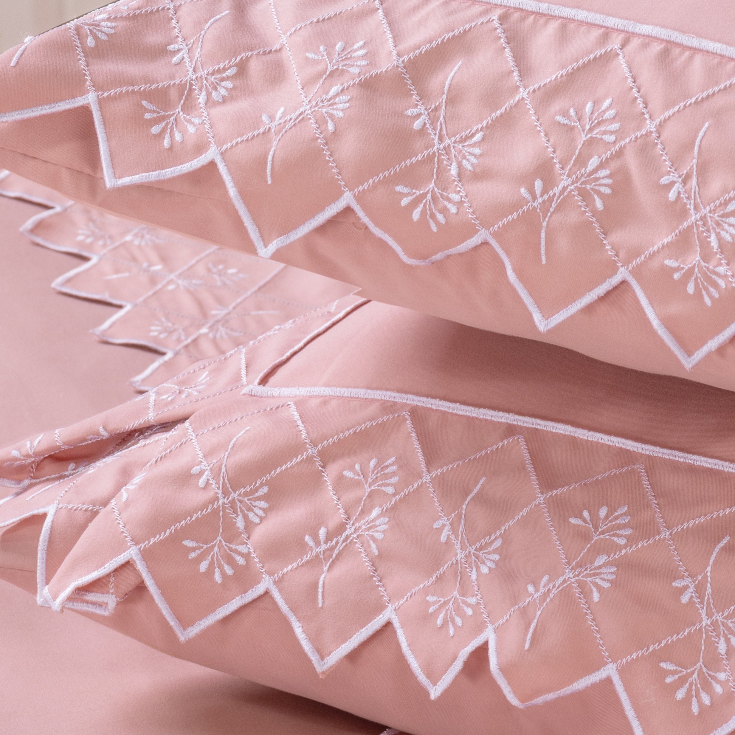 JOGO DE CAMA KING BORDADO FLORENCE  4 PEÇAS- HIPERCAL 400 FIOS  foto adicional 2