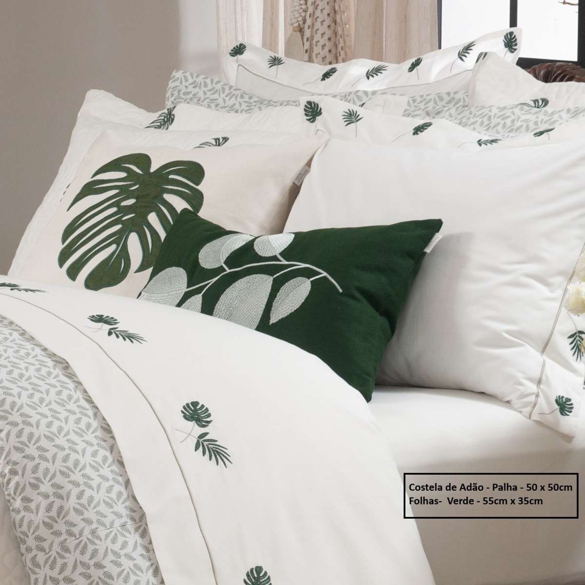 ALMOFADA DECORATIVA  PRIMAVERA 2 PEÇAS -   250 FIOS ACETINADOS foto adicional 1